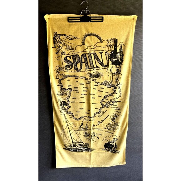 Sherry Kline Other - RARE Vintage Spain Souvenir Bath/Beach Towel 30”x 57” Choose your Color USA